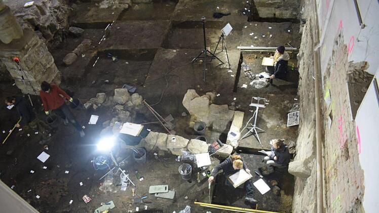 Die archäologischen Untersuchungen im Rathaus Forchheim brachten Erstaunliches ans Licht. Foto: Grabungsfirma ReVe