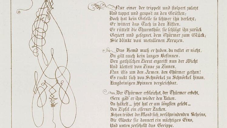 Eugen Napoleon Neureuthers Illustration eines Goethe-Gedichtes. Repro: Staatsbibliothek Bamberg/Gerald Raab