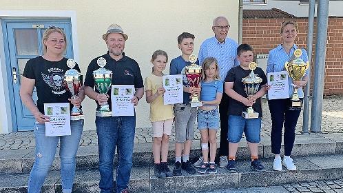 Die Pokalgewinner der Meistbeteiligung.