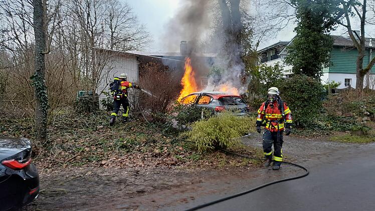Autobrand in Würzburg