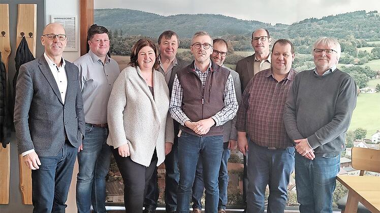 Von links die B&uuml;rgermeister Gerd Kleinhenz, Alexander Schneider, Katja Habersack, Roland R&ouml;mmelt, Jochen Vogel, Volker Roth, Dieter Muth, Bernold Martin und Uwe Schmidt