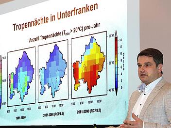 Die Tropennächte in Unterfranken werden in den nächsten Jahrzehnten stark  zunehmen, sagte Professor Heiko Päth beim Symposium "Klimaanpassung in der  Landwirtschaft" im Kloster Maria Bildhausen voraus. Foto: Dieter Britz