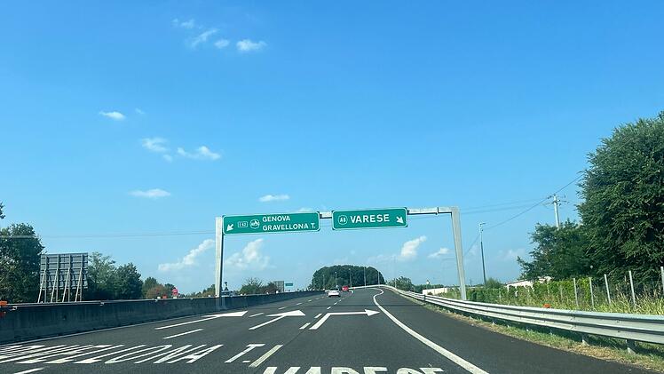 Autobahn zwischen Mailand und Varese