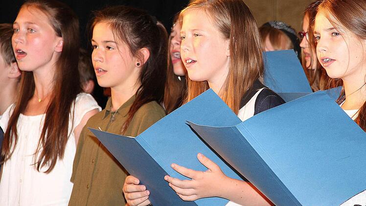 Die Schüler des Philipp-Schönborn-Gymnasiums Münnerstadt begeisterten bei ihrem Sommerkonzert mit Musik und Gesang. Foto: Dieter Britz
