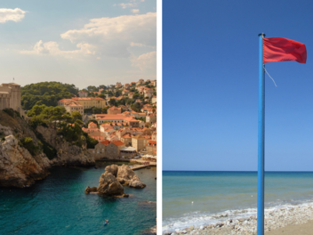 Rote Fahne am Strand in Kroatien: Mehrere Touristen von Meerestieren verletzt