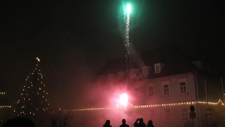 Silvester auf dem Höchstadter Marktplatz. Foto: Andreas Dorsch