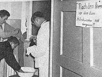 Hygieneauflagen waren für die Seminaristen während des Typhus-Ausbruchs Pflicht.