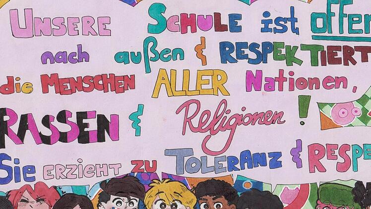 Bildgestaltung: Grundsätze unserer Schule, Vanessa Holewa, 9. Klasse