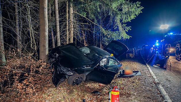 Kreis Bamberg: Fahranf&auml;nger (19) kracht gegen Baum - drei Verletzte