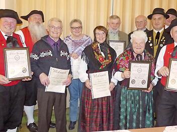 Die Geehrten des Trachtenvereins Foto: privat