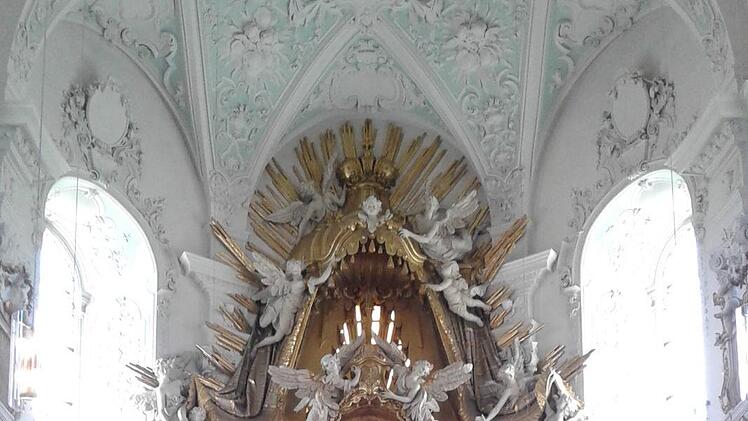 Am Ziel: die  Wallfahrtsbasilika Gößweinstein Foto: Bastian Holzschuh
