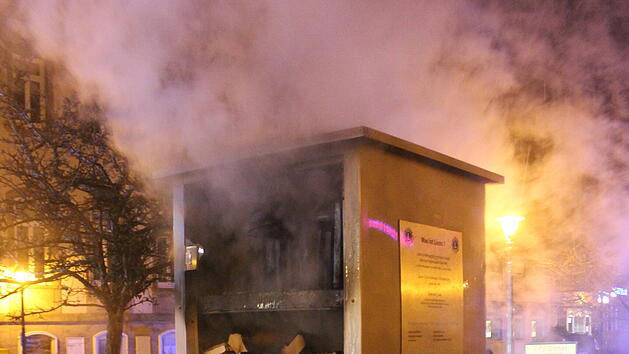 Öffentlicher Bücherschrank in Brand