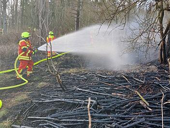 Neuhof: 600 Quadratmeter Wald fangen Feuer - Polizei warnt vor Brandgefahr