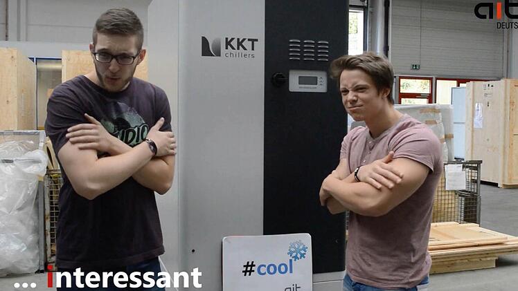 Szene aus dem Azubi-Video von "ait" Kasendorf.