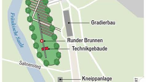 Geplante Parkanlage an der Unteren Saline. Grafik: Dagmar Klumb/Quelle: Staatliches Bauamt Schweinfurt