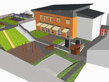 So soll die Ludwigschorgaster Kindertagesstätte aussehen. Plan: Kestel Architekten