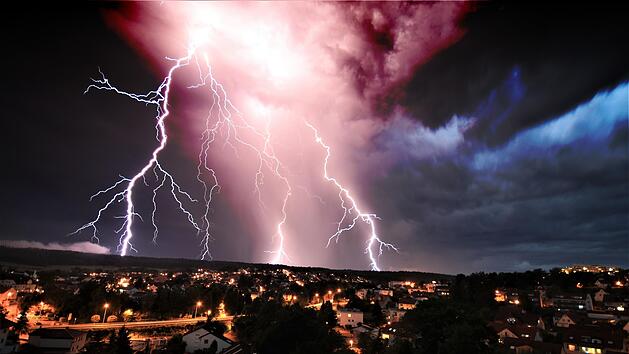 In der Nacht auf Montag zog ein Unwetter &uuml;ber Bad Kissingen. Foto: Archiv: Benedikt Borst