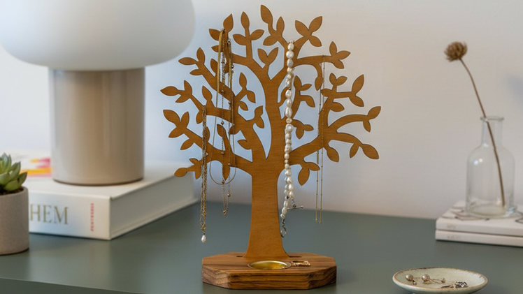 Der Schmuckbaum setzt dekorative Akzente und bringt Ordnung in Ihre Schmuckst&uuml;cke. Sein elegantes Design passt in jedes Zuhause.