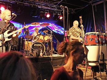 Diese vier sind heute der harte Kern der Band "Revolver" (von links) Dieter Roth, Evert Fraterman, Ludwig Fellinger und Friedel Amon. In Unterpreppach sind sie an Ostern mit neuem Sänger und einer dreiköpfigen Bläserformation zu hören.  Fotos: Eckehard Kiesewetter