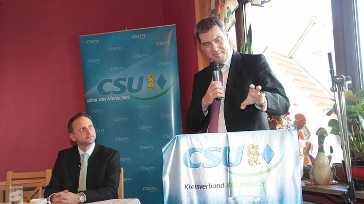 Markus Söder in Willmersreuth. Foto: Jürgen Gärtner