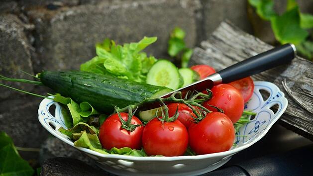 Gem&uuml;se und Salat als Hauptnahrungsmittel. Foto: pixabay