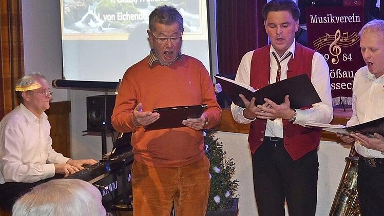 Die Gesangsgruppe des Musikvereins Größau- Posseck hat sich als Kulturträger etabliert und wird am Karfreitag die Liturgie in der St.-Johannes-der-Täufer-Kirche in Posseck mit der Johannes-Passion mitgestalten.  Foto: Archiv/K.- H. Hofmann