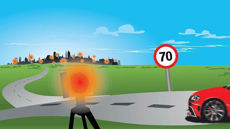 Allein im Landkreis Erlangen-Höchstadt wird beim "Blitzmarathon" am Donnerstag an 25 Stellen die Geschwindigkeit kontrolliert.  Grafik: infranken.de