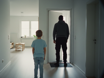 Junge, Einbrecher, Einbruch, Haus