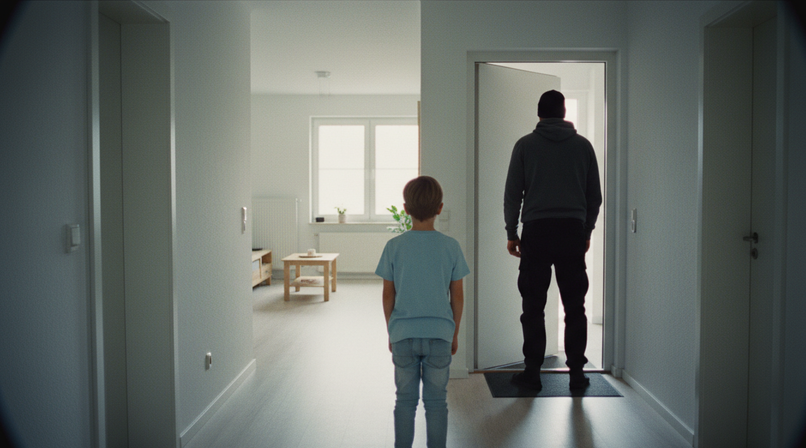 Junge, Einbrecher, Einbruch, Haus