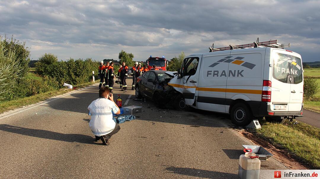 Unfall bei Wassertrüdingen im Landkreis Ansbach