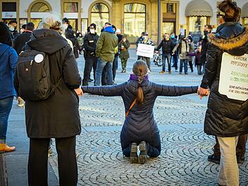 Corona-Demo in Bamberg
