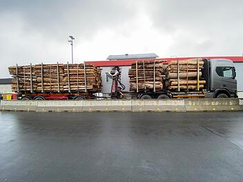 Überladener Holztransporter im Kreis Kronach gestoppt