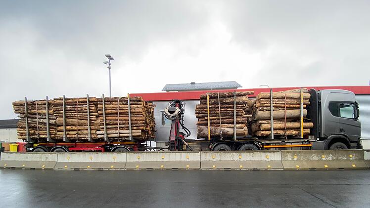 Überladener Holztransporter im Kreis Kronach gestoppt