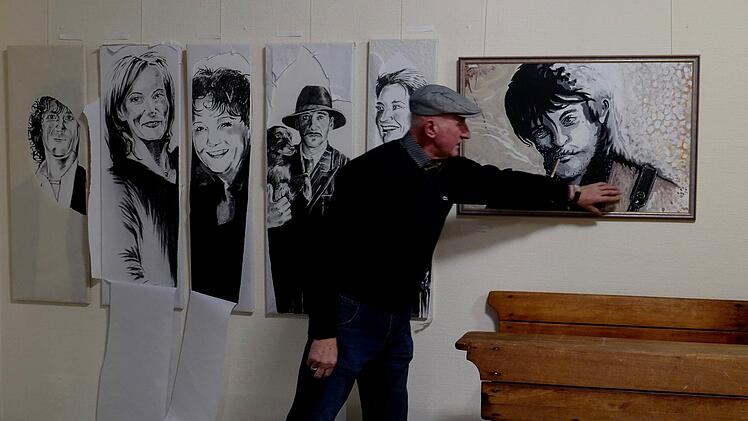 Ausstellung von Konrad Albert im Haus Erlebenskunst in Ramsthal 2016. Foto: Gerd Schaar
