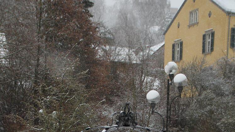 Schnee in Bad Brückenau Foto: Ulrike Müller