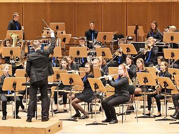 Das Jugendblasorchester des Musikvereins Forchheim-Buckenhofen trug zum gelungenen Auftritt in der Bamberger Kongress- und Konzerthalle bei.