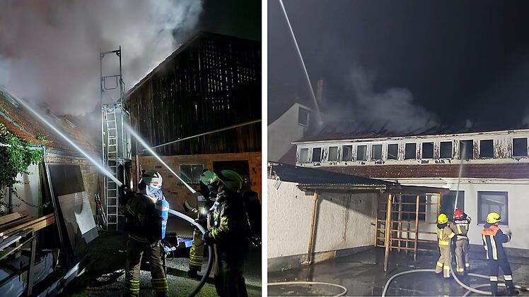 Frohnlach: Feuerwehr-Großeinsatz bei brennender Scheune - 170 Kräfte im Einsatz