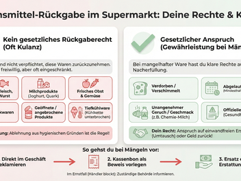 Lebensmittel-R&uuml;ckgabe im Supermarkt: Fast alle Kunden sind im Unrecht