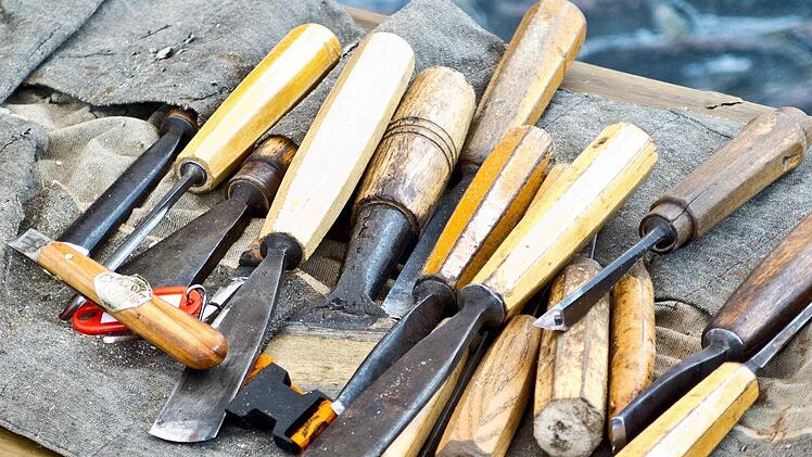 Werkzeug eines Holzbildhauers.Foto: Jochen Berger