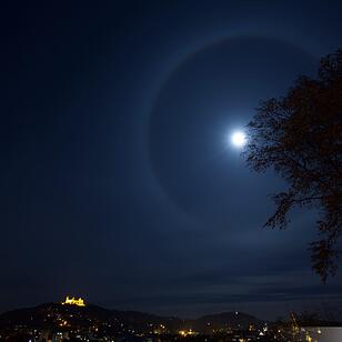 Supermond mit Halo in Coburg