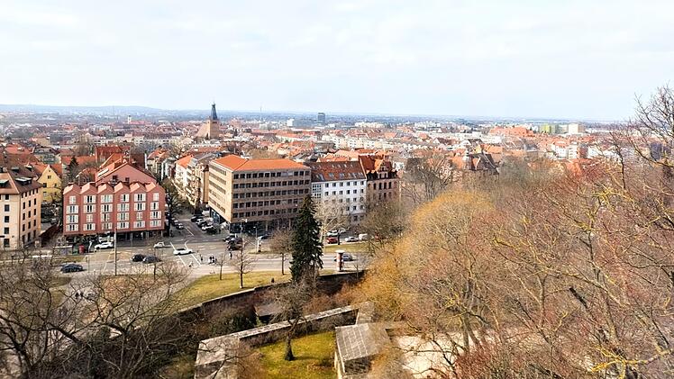Blick über Nürnberg von Burg aus gen Norden