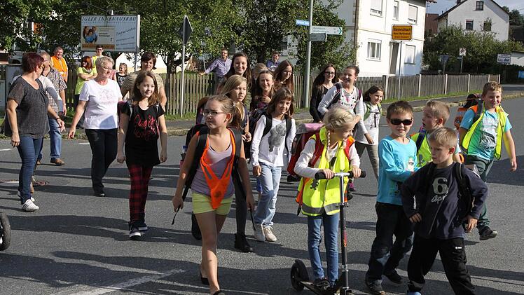 Das Überqueren der Straße gefährde Kinder aus Oberrodach und Kleinvichtach auf dem Weg zur Schule. Das kritisieren ihre Eltern. Das Landratsamt geht den Beschwerden nach. Foto: Michael Wunder
