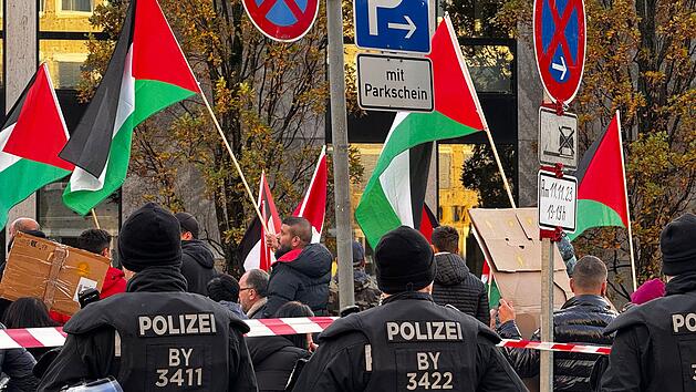 Pro-Pal&auml;stina-Demonstration in N&uuml;rnberg