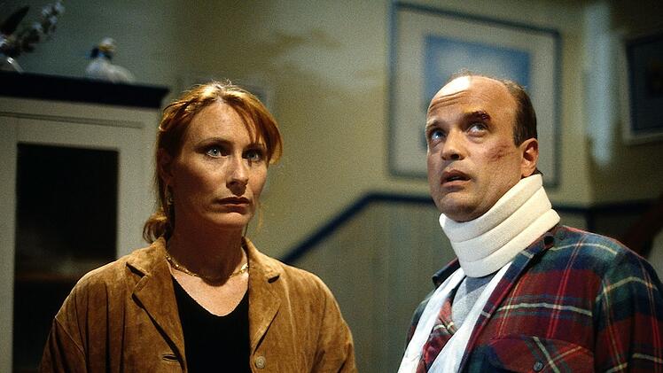 Szene aus dem ZDF-Fernsehfilm "Tod auf Amrum" von 1998: Beim Dreh lernten sich Andrea Sawatzki und Christian Berkel kennen, die heute verheiratet sind.