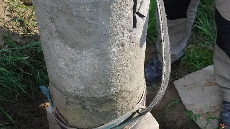 Das "K" auf dem Stein weist in Richtung Küps.