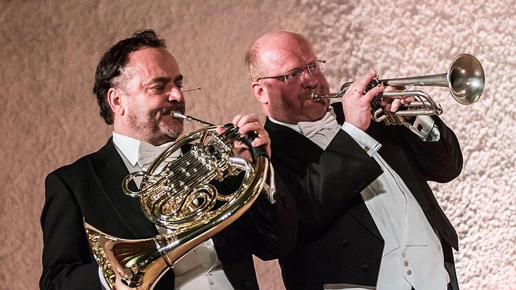 Neujahrskonzert: Das Blechbläserquintett Harmonic gastierte im Rathaussaal Rödental. Foto: Jochen Berger