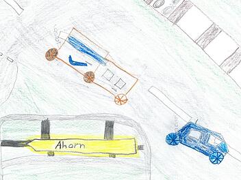 Die B 4 an der Einmündung zum Ahorner Berg würde nach dem Ausbau viel sicherer, meint Ahorns Bürgermeister Finzel.  Foto: Lutz gemalt von Jason