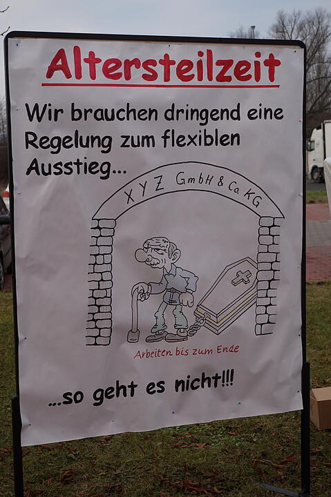 Warnstreik IG Metall in Kitzingen