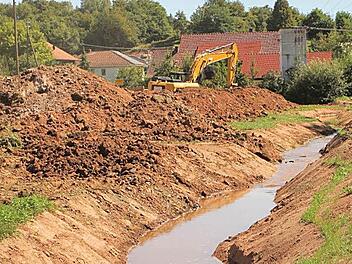 Blick auf die Lauterverlegung in Richtung Lußberg Foto: Günther Geiling
