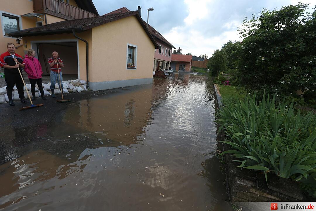 Schweres Hochwasser in Teilen Unterfrankens